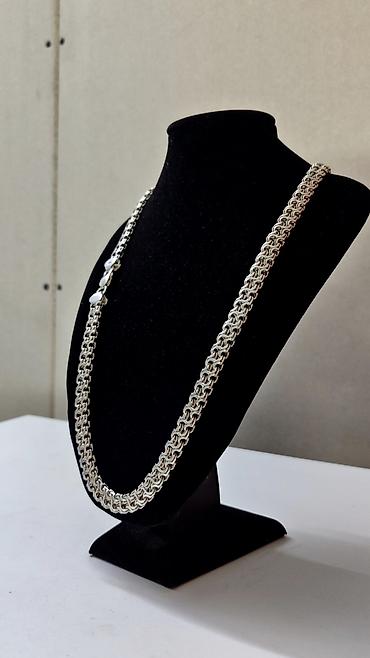 Серебряные цепочки: Цепь "Гермес" Серебро 925 проба Вес 75 грамм Длина 65 см Ширина 10 мм — 4