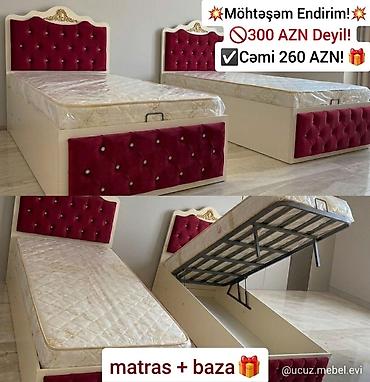 • Tək nəfərlik çarpayı – matras + baza dəsti • Açılıb-bağlanan