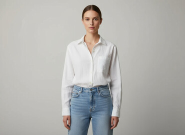 koszula z krytymi guzikami: Women`s shirt, size S