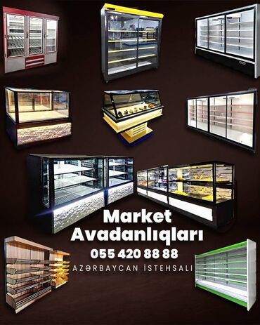 kreditlə soyuducu: Restoran və Market avadanlıqları
Soyuducular, vitrinlər