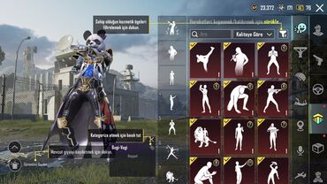 Video oyunlar üçün aksesuarlar: PUBG Mobile üçün panda dəsti. Bu dəstə baş geyimi, geyim və silah