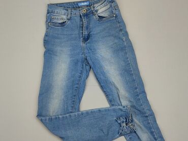 błękitna sukienki elegancka: Jeans, XS (EU 34), condition - Good