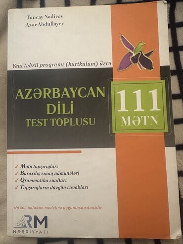 məhəmməd qarakişiyev kitabı: Azerbaycan dili 111 metn. Teptezedir. 15.50ye alinib,10 manata satilir