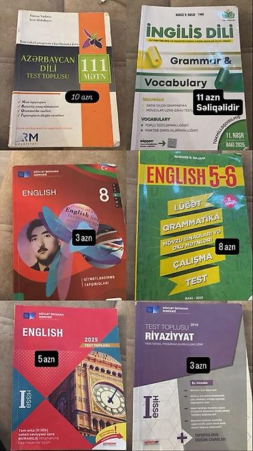 Dərs və hazırlıq üçün müxtəlif fənn üzrə test topluları və vəsaitlər
