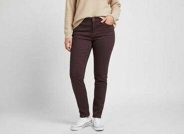 bordowe jeansy damskie: H&M, Jeansy damskie, rozmiar XL