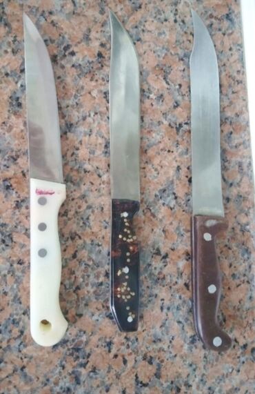 1 kq bugda qiymeti: Mətbəx bıçaqları dəsti – 3 ədəd - Material: paslanmayan polad bıçaq