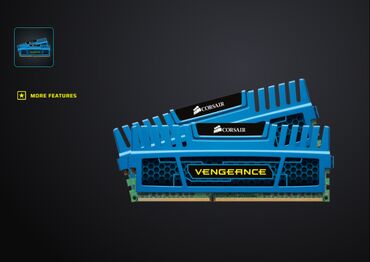 Жёсткие диски (HDD): Оперативная память (RAM) Corsair, 8 ГБ, 1600 МГц, DDR3, Для ПК