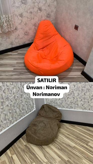 pufik satilir: Yeni, Pufik-kreslo, Parça, rəng - Narıncı, Kredit yoxdur, Çatdırılma yoxdur — 1