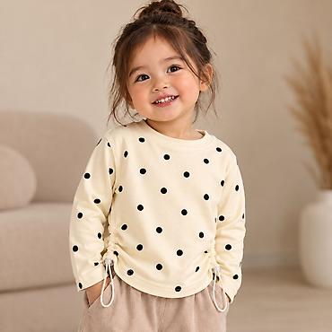куклы детские куклы: Детский лонгслив в горошек 🎀 Стильный лонгслив молочного цвета с — 1