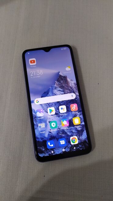 чехол редми 7: Redmi, Redmi 9T, Колдонулган, 64 ГБ, түсү - Көк, 2 SIM