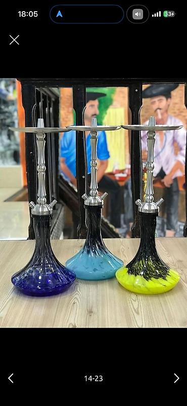 Qəlyanlar və tütün qızdırıcıları: Tam nərgilə dəsti – klassik model Komplekt: - Şüşə kalba (müxtəlif — 11