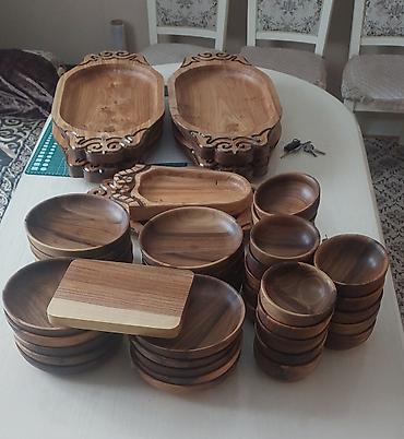 Наборы посуды: Этно, эко посуда. посуда из дерева. жыгач идиштер. этно фуршет. пиалки — 18