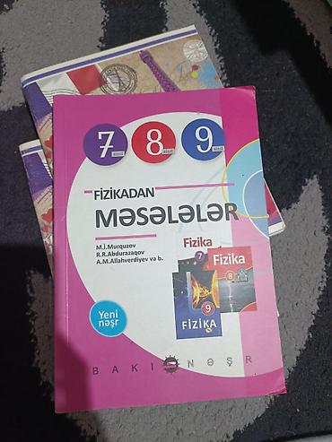 Книги и журналы: Murquzov Fizikadan məsələlər, 7,8,9-ci sinif. Əla vəziyyətdədir, yazı — 1