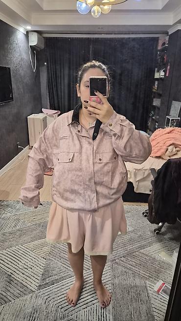 мусульманский кийимдер: Унисекс куртка-рубашка oversize (52-54) — 2