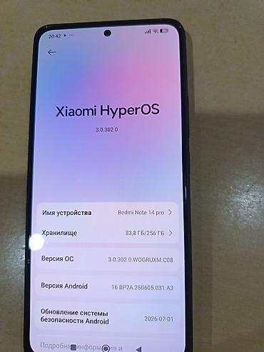 Mobil telefonlar: Redmi Note 14 Pro, 256 GB, rəng - Qara, Barmaq izi — 2