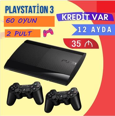 sony 5 1: Playstation 3 ve 4 aparatlarina 3/6/12 ayliq kreditle sahib olmaq