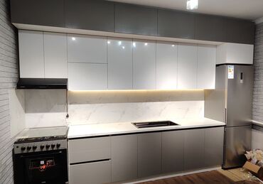 Кухонные гарнитуры: Кухонный гарнитур, Новый, цвет - Белый, МДФ, Бесплатная доставка — 32