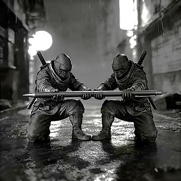 qələm qabi: Ninja Qələm Tutacağı – Masaüstü Figür Ölçü: 7 sm x 7 sm (2.75" x — 1