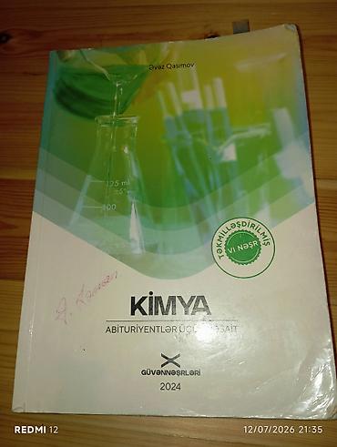 kitab rəf: Məhsul: Kimya – Abituriyentlər üçün vəsait Müəllif: Əvəz Qasımov — 1