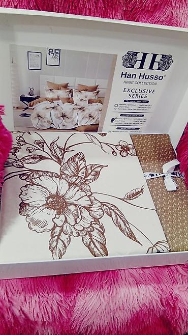 pastel destleri: Han Husso Home Collection Exclusive Series yataq dəsti. Açıq krem fon — 2
