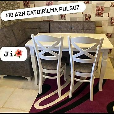 oturan stullar: Mətbəx künc dəsti Tərkibi: - L formalı yumşaq künc oturacaq (parça — 1