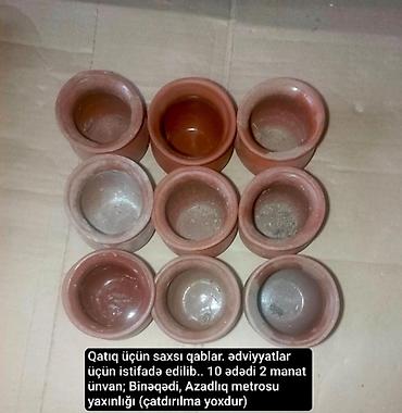 Süfrə qab-qacağı: Saxsı qablar – qatıq və ədviyyat üçün - Material: təbii — 1