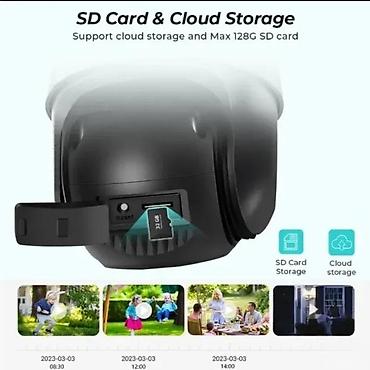 profesionalni ring light: Spoljna Wi‑Fi PTZ sigurnosna kamera – GuoanVision 4K Ultra HD, 8MP — 6