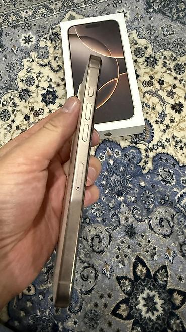 iphone 10plus: IPhone 16 Pro Max, Б/у, 256 ГБ, Desert Titanium, Зарядное устройство, Защитное стекло, Чехол, 92 % — 6