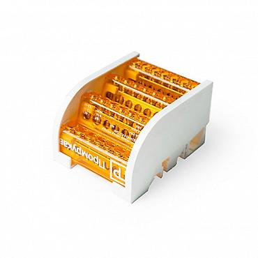 argb controller: Шина на DIN-рейку в корпусе (кросс-модуль) 4×7 Промрукав 0832832 — 2