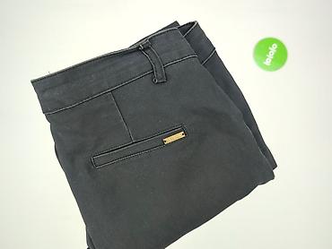 czarne cargo pull and bear: Spodnie materiałowe damskie, rozmiar XL — 6