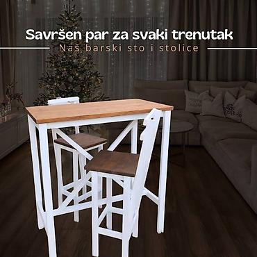 komode bele forma ideale: Barski sto od punog drveta,postolje bukve,gornja površina od — 2