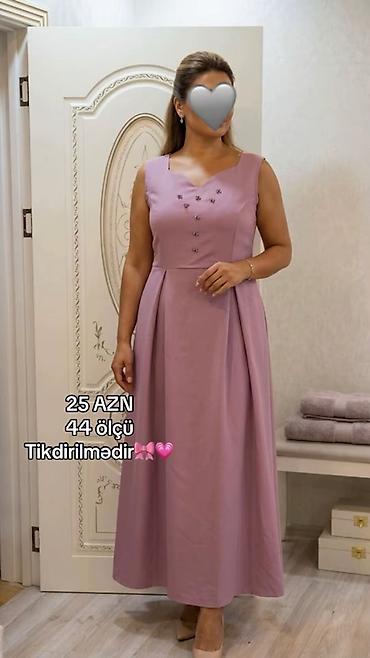 sumqayitda don: Mauve rəngli, midi uzunluqda şık don. - 44 ölçü - Sinə hissəsində — 1