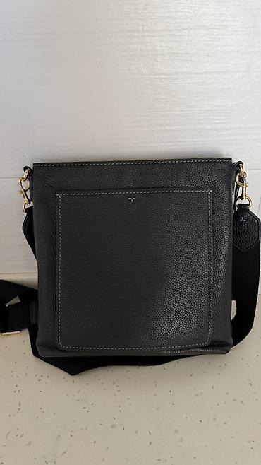 ucuz parca: Qara çiyin/çapraz asma çantası Tory Burch - Material: xırda teksturalı — 2