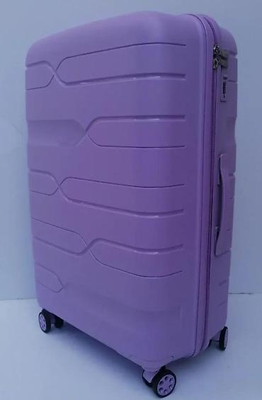 Putni koferi i torbe: Tvrdi kofer na točkiće – ljubičasti - Materijal: čvrsta ABS/plastična — 9