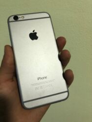 самсунг а6 телефон: IPhone 6, Колдонулган, 16 ГБ, Күмүш, Кулакчындар, Коргоочу айнек, Каптама, 100 %