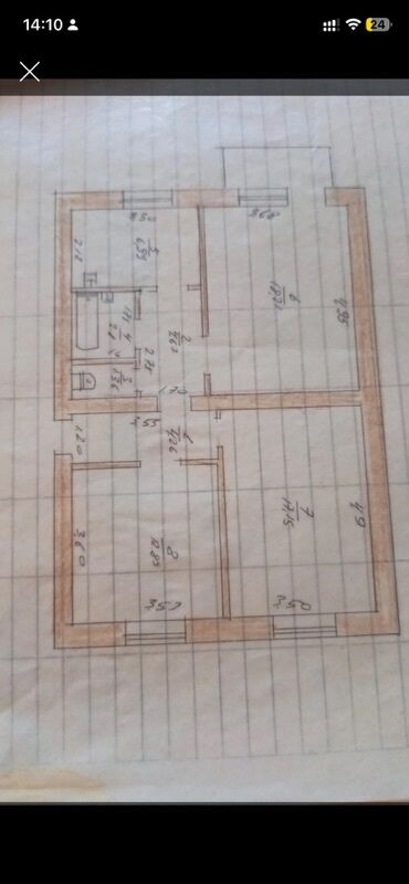 продаю в связи с переездом: 3 комнаты, 68 м², 106 серия, 2 этаж, ПСО (под самоотделку)