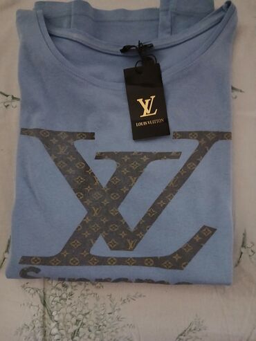 navijacke majice srbija: Short sleeves T-shirt, M (EU 50), Louis Vuitton, color - Light blue, Cotton