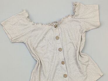 bluzki rozpinane z krótkim rękawem: Blouse, New Look, L (EU 40), condition - Good