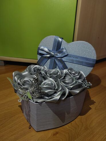 ukrasi za vrata za novu godinu: Artificial flower, color - Grey, New