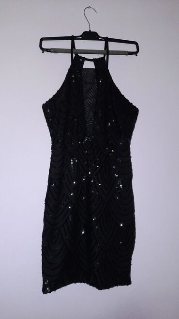 crna cipkana haljina: M (EU 38), bоја - Crna, Koktel, klub, Na bretele