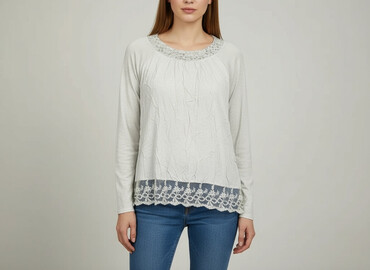 bluzki ażurowe plus size: BODY FLIRT, Bluzka damska, rozmiar L