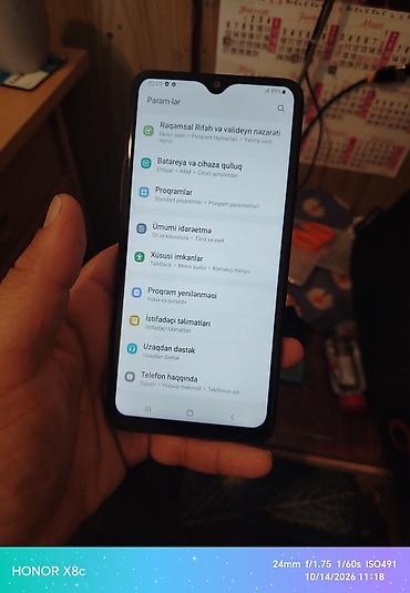 samaung k9: Samsung Galaxy A20s, 2 GB, rəng - Qara, Barmaq izi — 3