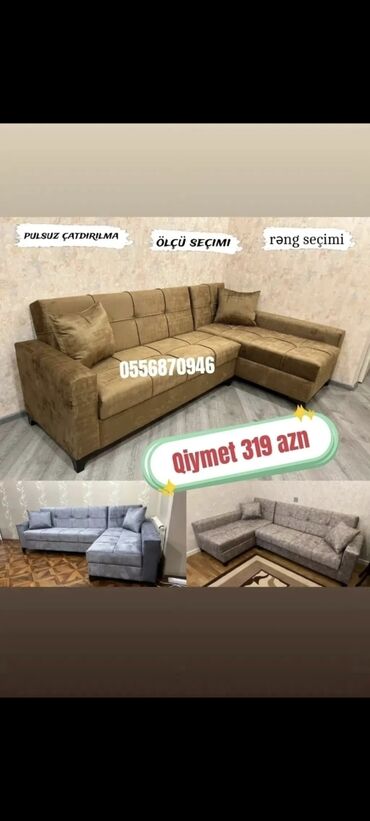 Divanlar: Künc divan, Yeni, Açılan, Bazalı, Parça, Şəhərdaxili pulsuz çatdırılma — 29