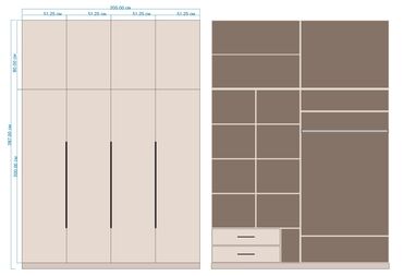 Шкафы для одежды: Шкаф для одежды, Новый, Прямой — 10