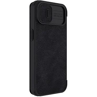 Maske i futrole za telefone: Zaštitna maska Nillkin Qin Pro za iPhone 14 Plus 6.7 inča, crne boje — 2
