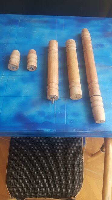 Mətbəx mebeli: Taxta mebel ayaqları və uc hissələri dəsti - Material: bərk ağac