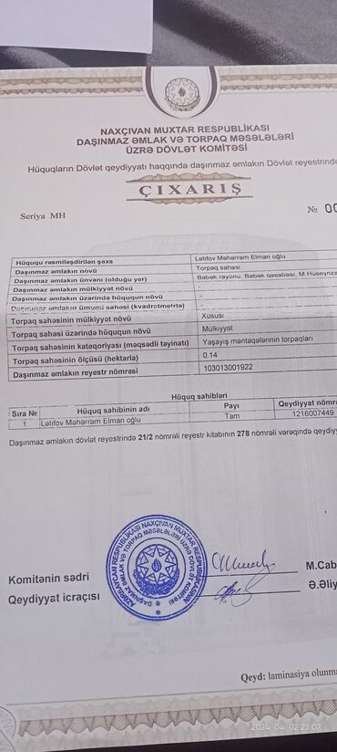 куплю дом в баку: 14 sot, Tikinti, Mülkiyyətçi, Kupça (Çıxarış)