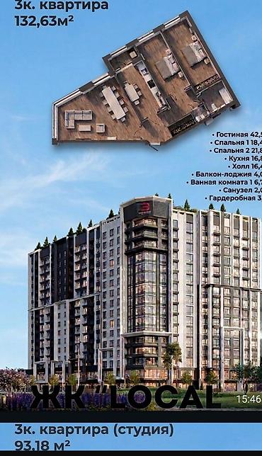 жк алтай: 2 комнаты, 77 м², 7 мкр Элитка, 5 этаж, ПСО (под самоотделку) — 9