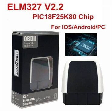 elm 327: Оригинал Адаптер ELM 327 OBD2, чип 25к80, версия 2.2, Bluetooth 4.0