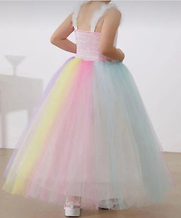 maxi cosi: Uşaq üçün rəngarəng “Unicorn” temalı paltar - Üst hissə: ağ — 3